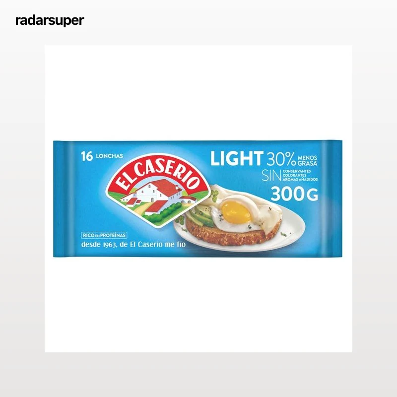 EL CASERÍO Queso en lonchas light 16 uds EL CASERÍO 300 g.