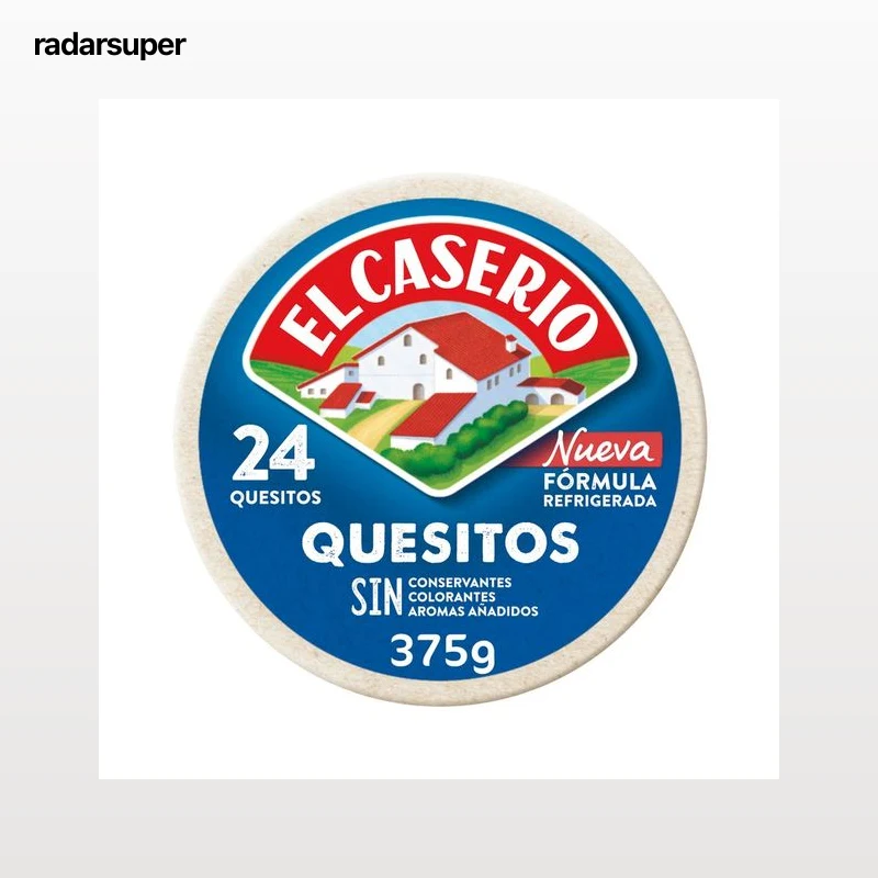 EL CASERÍO Queso en porciones 24 quesitos EL CASERIO 375 g.