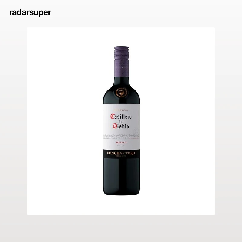 CASILLERO DEL DIABLO Vino tinto reserva, elabrado en Chile botella 75 cl.