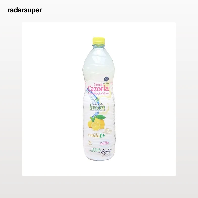 CAZORLA Agua mineral con zumo de limón sin azúcares añadidos botella 1,25 l.