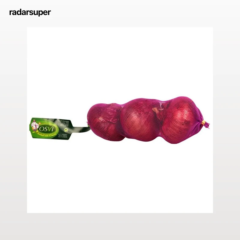 Cebollas morada OSVI Malla de 500 g.