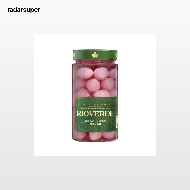 Cebollitas rojas en vinagre agridulces Rioverde sin gluten 180 g.