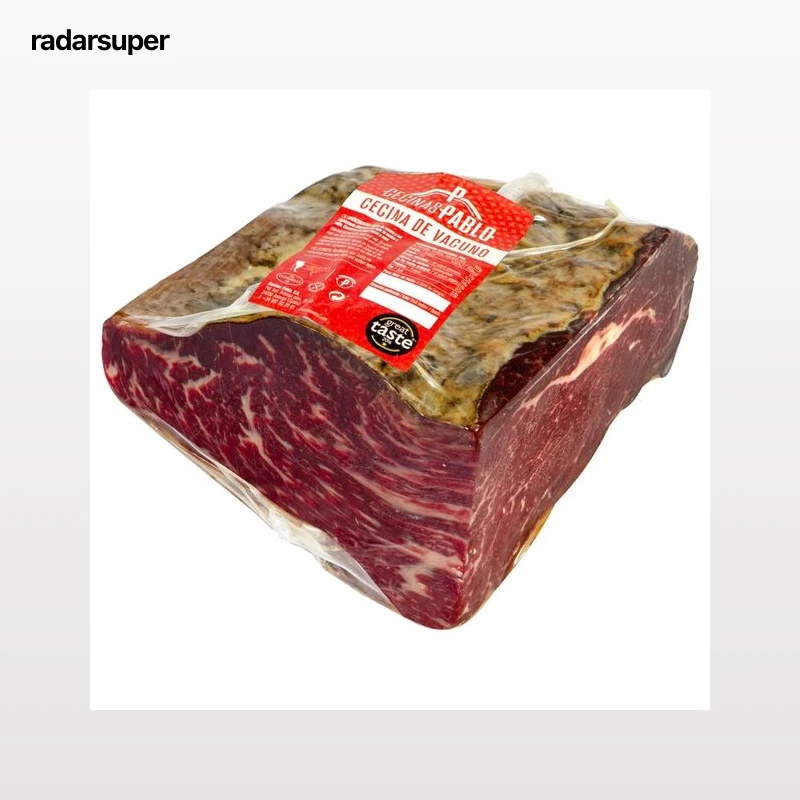 CECINAS PABLO Cecina de vacuno en trozos, elaborada en Astorga y envasada al vacio CECINAS PABLO 700 g.