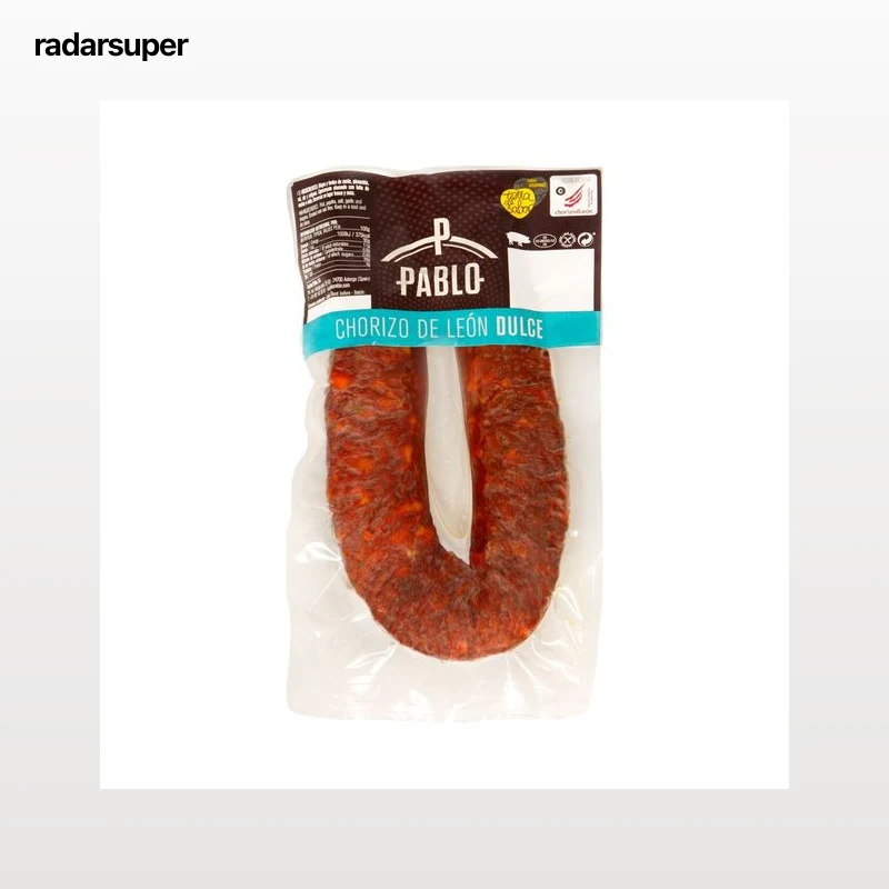 CECINAS PABLO Chorizo dulce de León, elaborado sin gluten CECINAS PABLO 450 g.