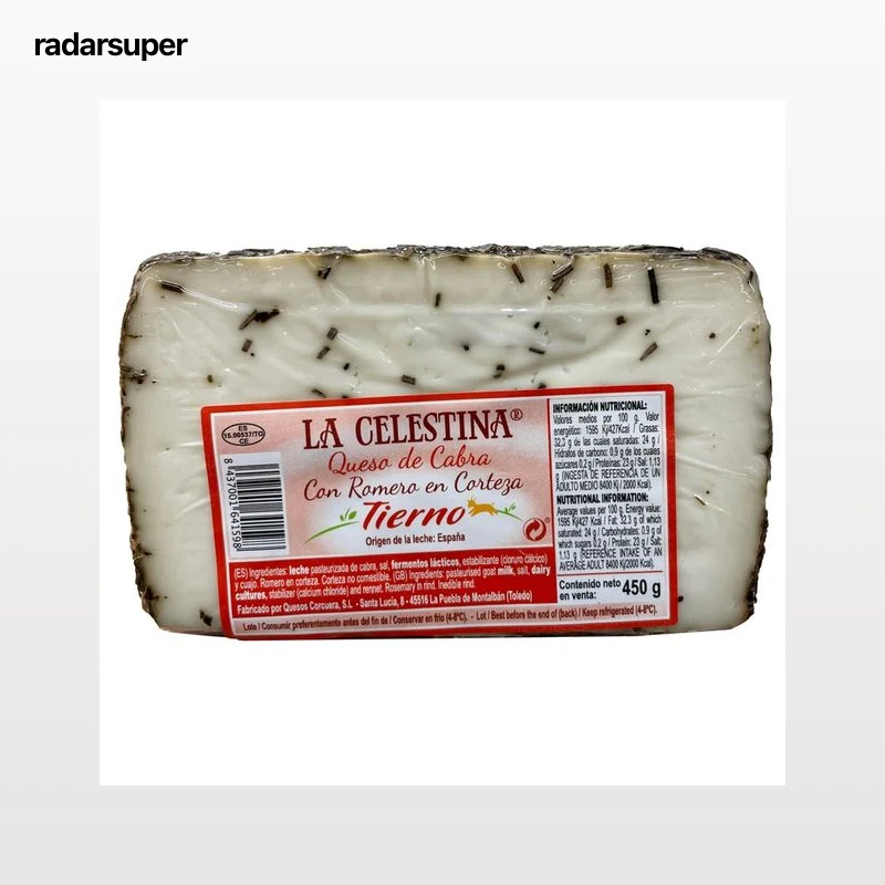 LA CELESTINA Queso de cabra al romero 1/2 pza 450 g.