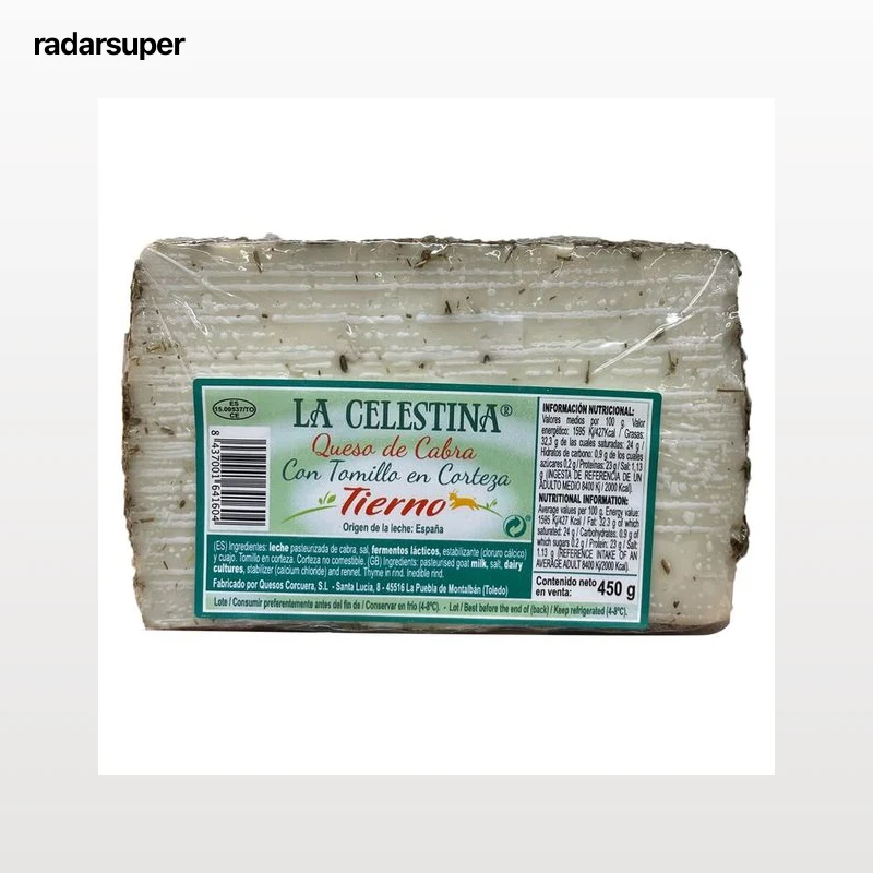 LA CELESTINA Queso de cabra al tomillo 1/2 pza 450 g.