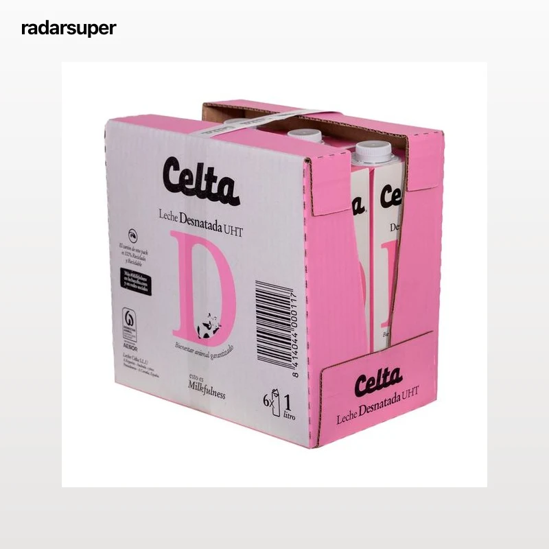 CELTA Leche desnatada de vaca 6 x 1 l.