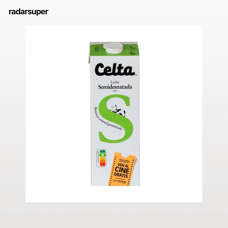 CELTA Leche de vaca semidesnatada con bienestar animal garantizado 1.5 l.