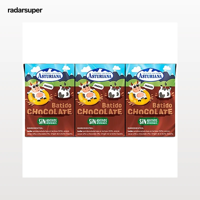 CENTRAL LECHERA ASTURIANA Batido mini de chocolate 3 x 200 ml.