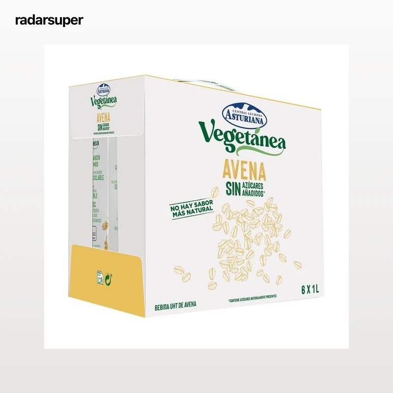 CENTRAL LECHERA ASTURIANA Bebida de avena sin azúcares añadidos Vegetánea 6 x 1 l.