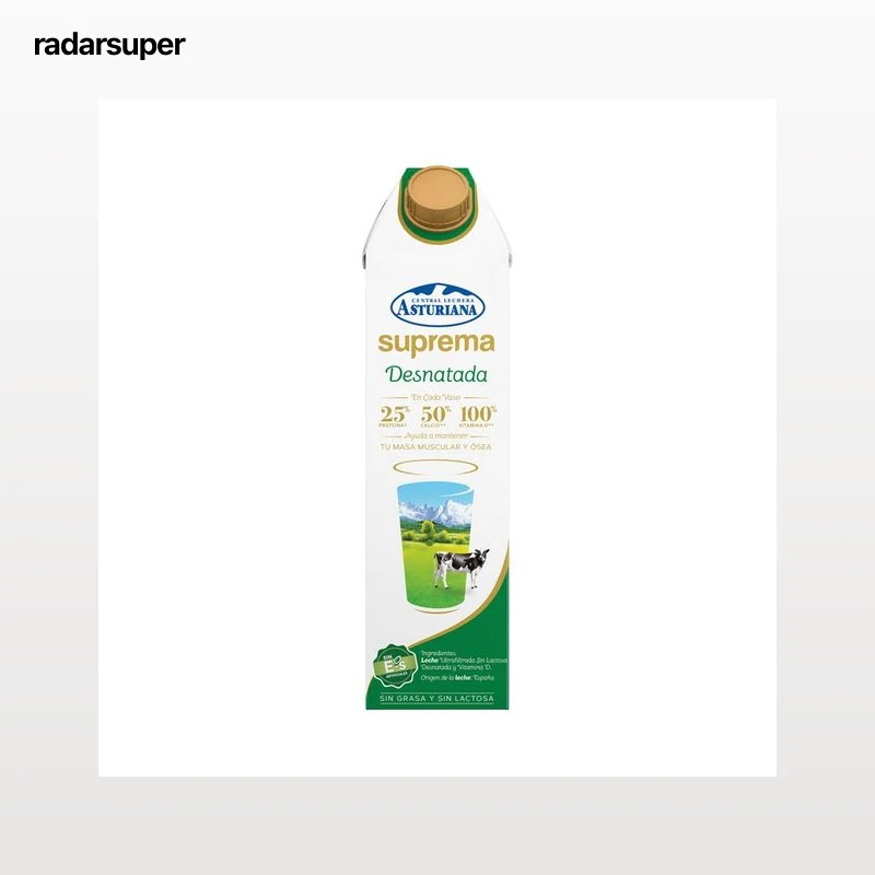 CENTRAL LECHERA ASTURIANA Leche desnatada ultrafiltrada y sin lactosa  Suprema 1 l.