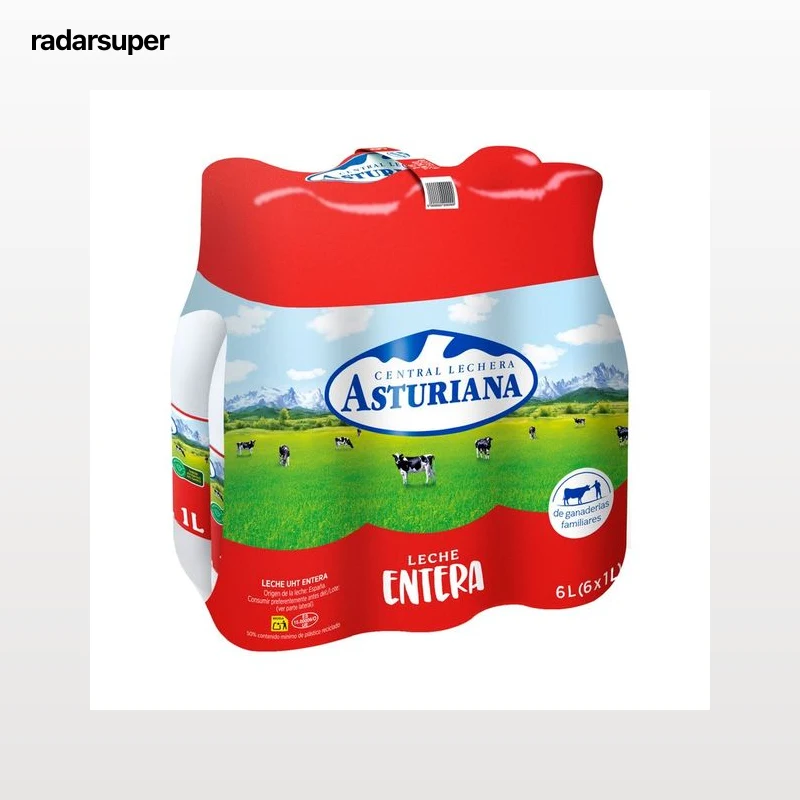 CENTRAL LECHERA ASTURIANA Leche entera botella 6 x 1 l.