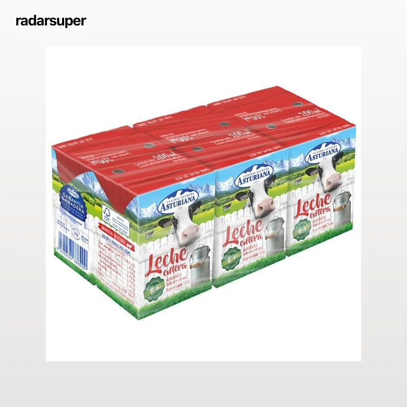 CENTRAL LECHERA ASTURIANA Leche entera de vaca, 100% natural 6 x 200 ml.