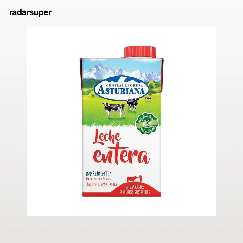 CENTRAL LECHERA ASTURIANA Leche entera de vaca, de origen española 500 ml.