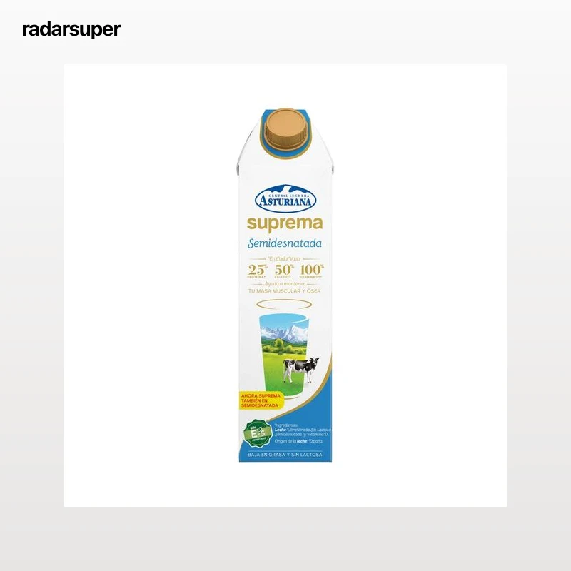CENTRAL LECHERA ASTURIANA Leche semidesnatada de vaca, ultrafiltrada y sin lactosa Suprema 1 l.