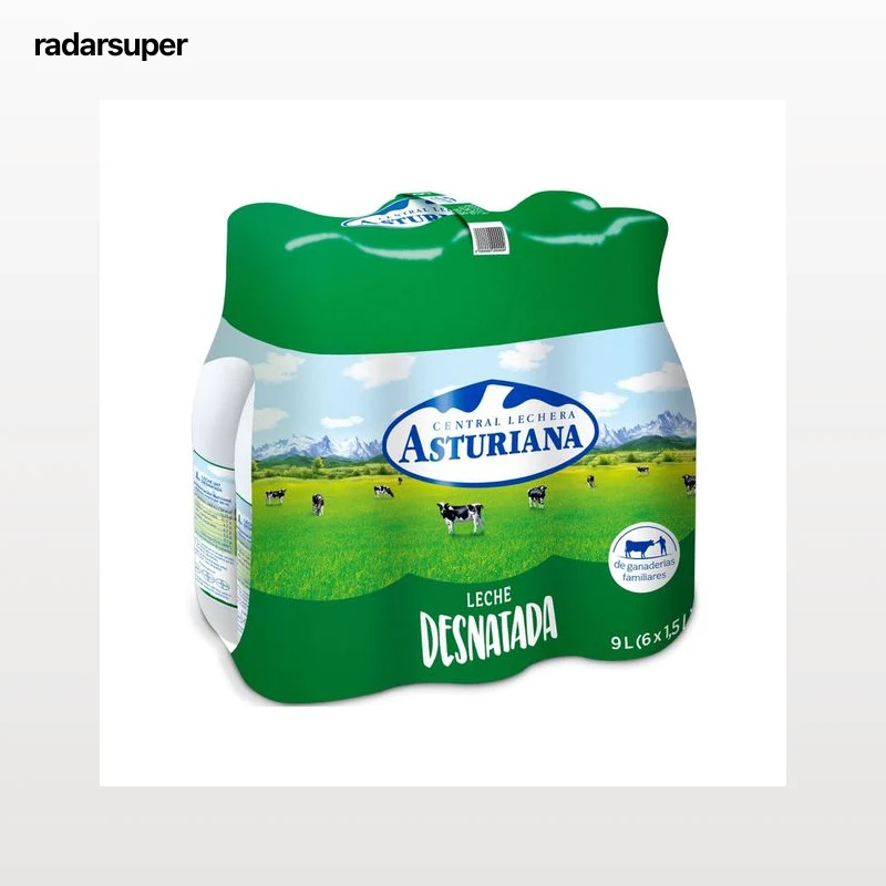 CENTRAL LECHERA ASTURIANA Leche de vaca desnatada de origen español 6 x 1.5 l.