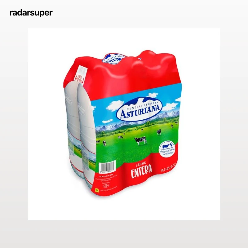 CENTRAL LECHERA ASTURIANA Leche de vaca entera de origen español 6 x 2.2 l.