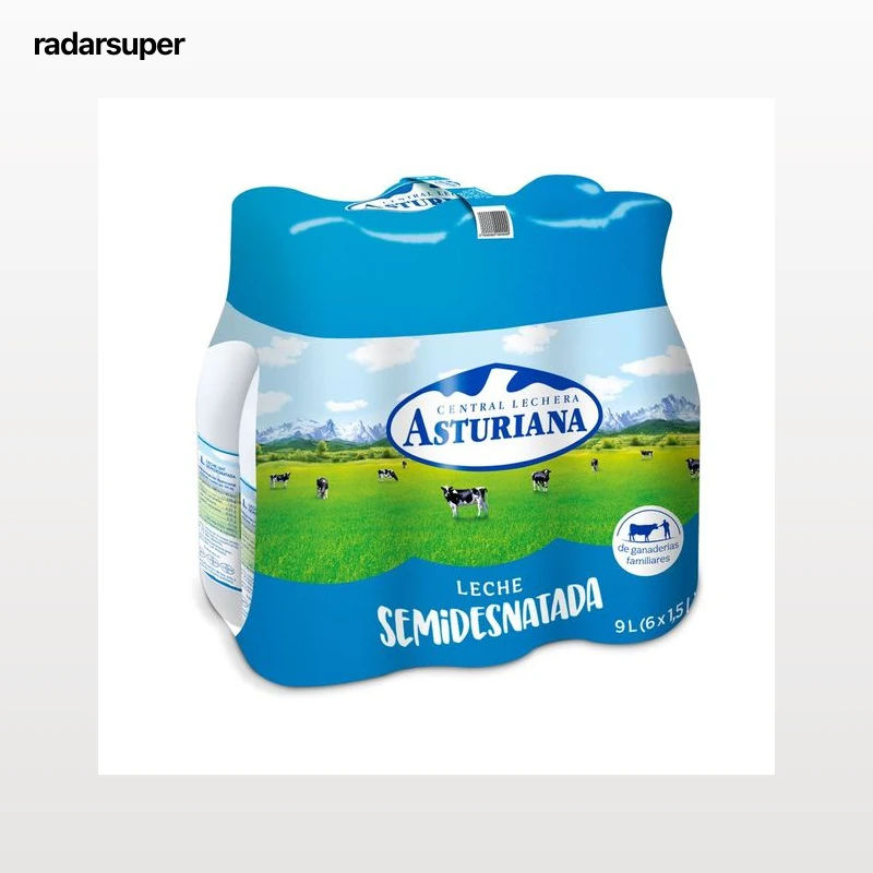 CENTRAL LECHERA ASTURIANA Leche de vaca semidesnatada de origen español 6 x 1.5 l.