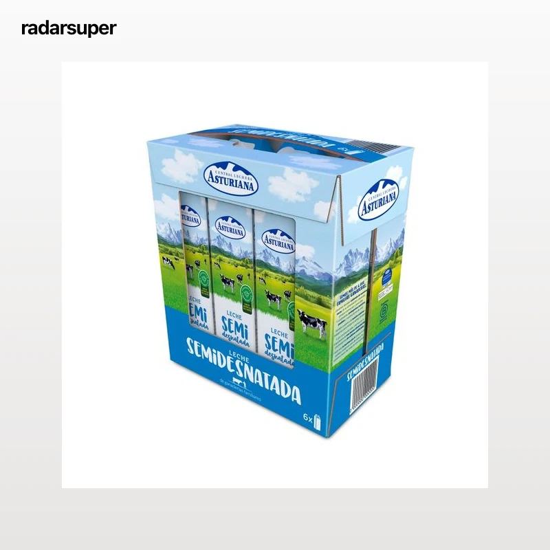 CENTRAL LECHERA ASTURIANA Leche de vaca semidesnatada de origen español 6 x 1 l.