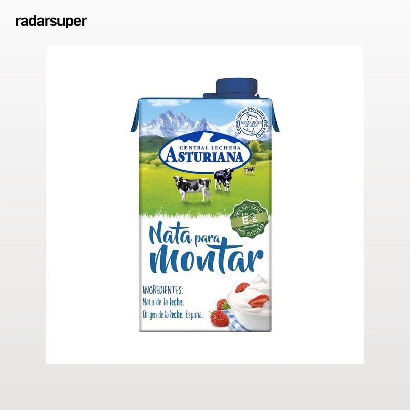 CENTRAL LECHERA ASTURIANA Nata líquida (38 % de materia grasa y 100% natural) para montar CENTRAL LECHERA ASTURIANA 500 ml.
