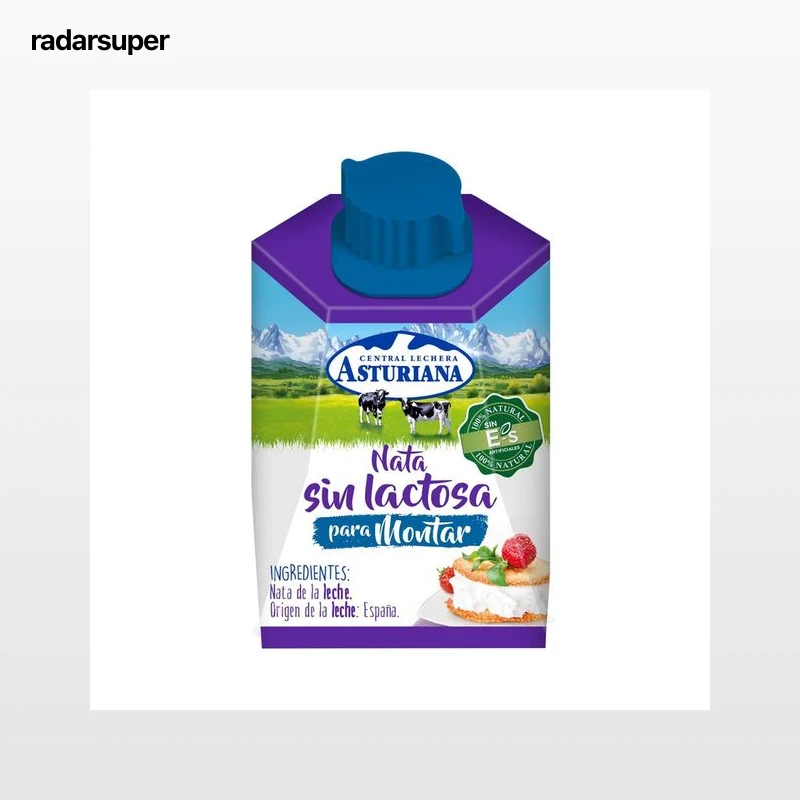 CENTRAL LECHERA ASTURIANA Nata líquida (38 % de materia grasa) para montar, sin lactosa CENTRAL LECHERA ASTURIANA 200 ml.