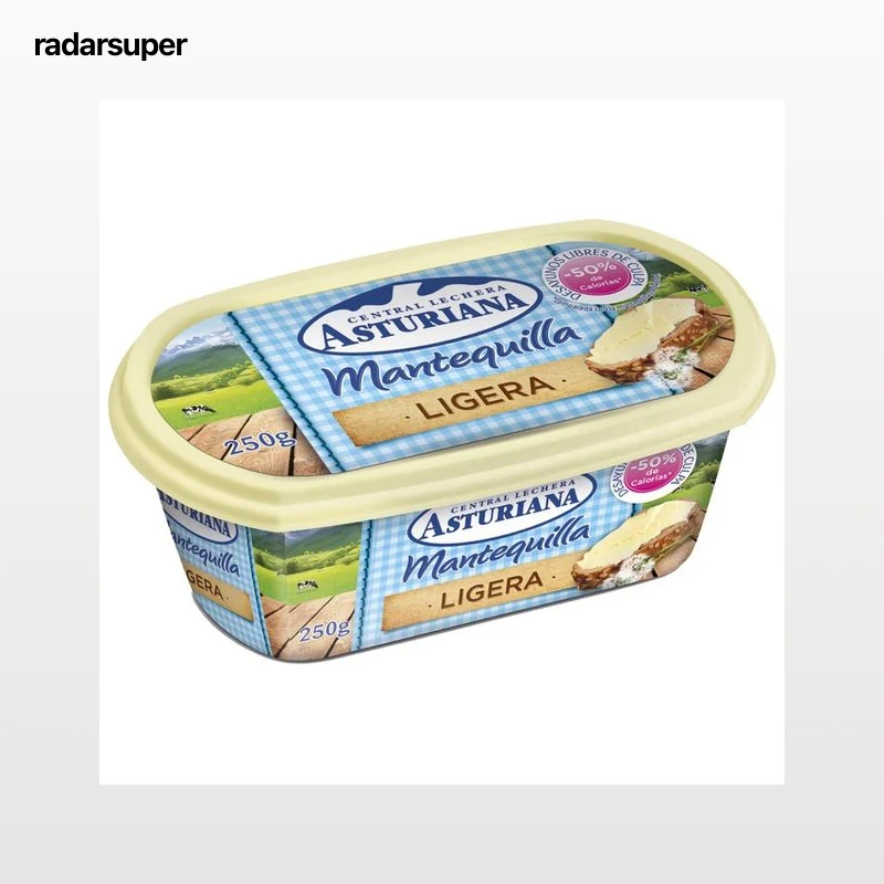 CENTRAL LECHERA ASTURIANA Tarrina de mantequilla ligera fácil de untar 250 g.