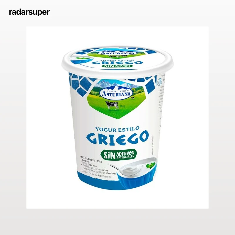 CENTRAL LECHERA ASTURIANA Yogur estilo griego, elaborado en 24 horas  Flor de Burgos 400 g.