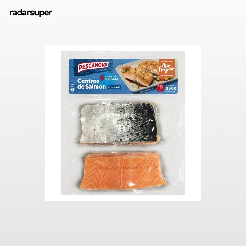 Centros de Salmón con piel Pescanova 250 g.