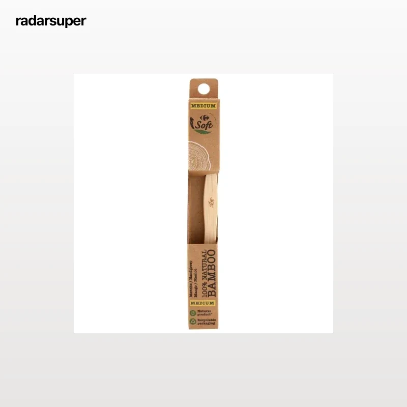 Cepillo de dientes bamboo medium ecológico Soft Carrefour 1 ud.