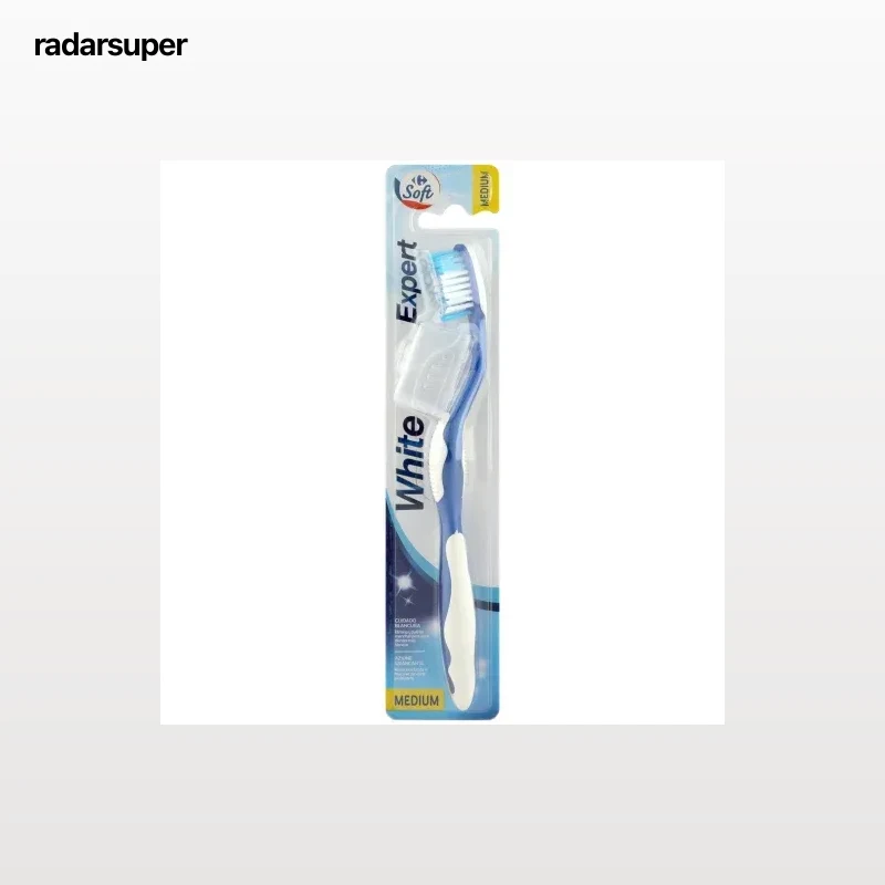 Cepillo de dientes medio blanqueador Carrefour Soft 1 ud.