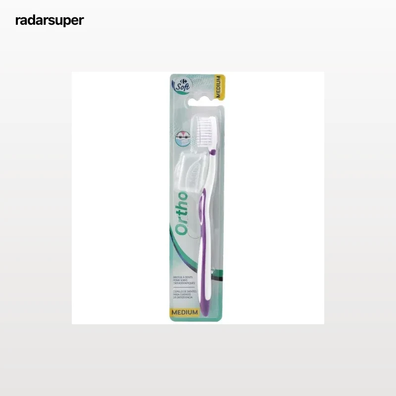 Cepillo de dientes medio cuidado de ortodoncia Soft Carrefour 1 ud.