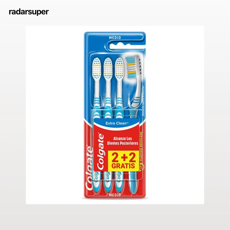 Cepillo de dientes Colgate Extra Clean 4 unidades