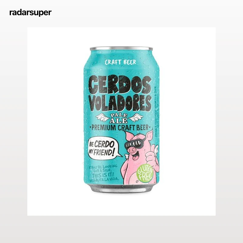 CERDOS VOLADORES Cerveza sin gluten lata 33 cl.
