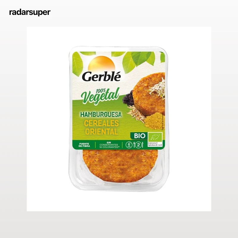 CÉRÉAL BIO Hamburguesa ecológica de tofu con zanahorias 2 uds x 80 g.