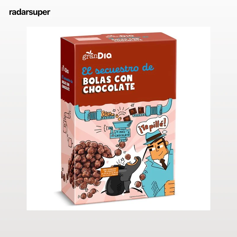 Cereales de bolas con chocolate Gran Dia 500 g