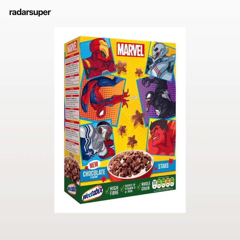 Cereales con chocolate Weetabix Marvel Stars 375g