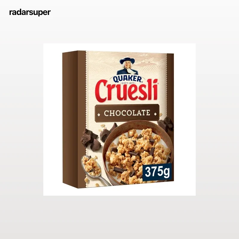 Cereales con avena integral y chocolate Cruesli Quaker 375 g.