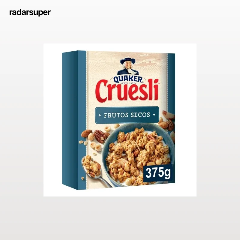 Cereales con frutos secos Cruesli Quaker 375 g.