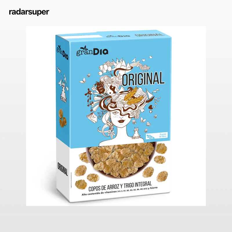 Cereales copos de arroz, trigo integral y cebada Gran Dia 500 g