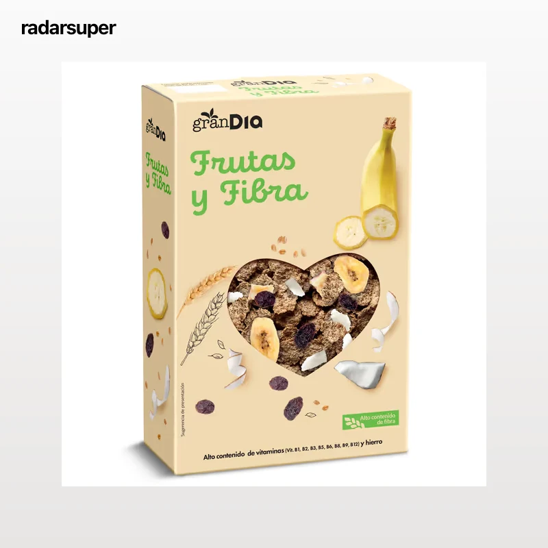 Cereales copos de trigo con fruta y fibra Gran Dia 500 g