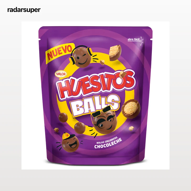 Cereales cubiertos de chocolate y galleta balls Huesitos 140 g