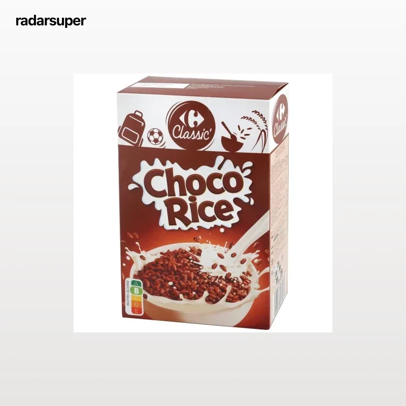 Cereales de arroz inflado Choco Rice Carrefour Classic 500 g.