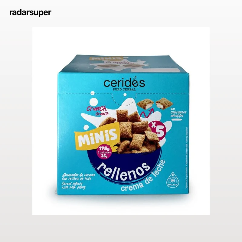 Cereales mini rellenos de crema de leche Cerides 175g