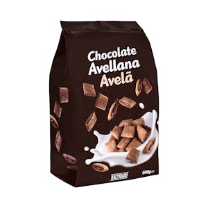 Cereales rellenos de chocolate y avellana