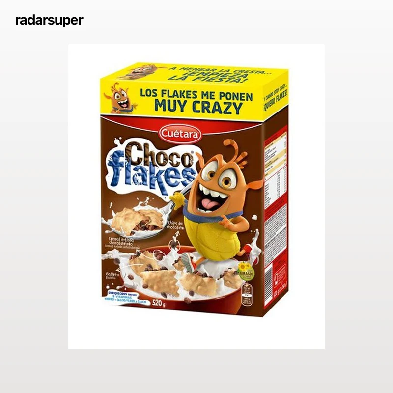 Cereales rellenos de chocolate Chocoflakes Cuétara 520g