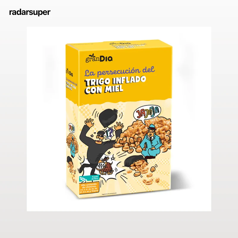 Cereales de trigo inflado con miel Gran Dia 500 g