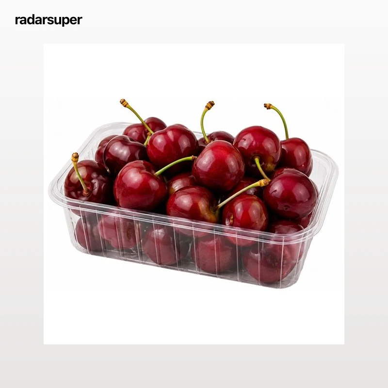 Cerezas calibre jumbo, bandeja 500 g.