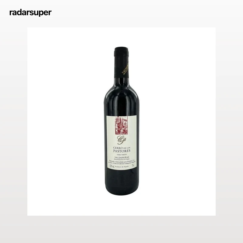 CERRO DE LOS PASTORES  Vino tinto con D.O. Valdepeñas botella 75 cl.