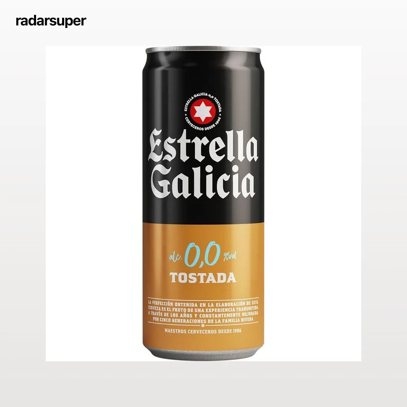 Cerveza 0,0% Estrella Galicia tostada 33cl