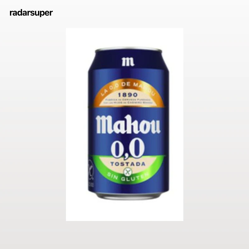 Cerveza 0,0% tostada sin gluten Mahou lata 33cl